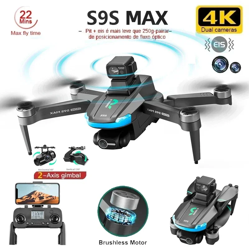 NEW S9S MAX MINI Drone 4K 2-Ax - Drone Gimbal Brushless incelemesi ve fiyatı