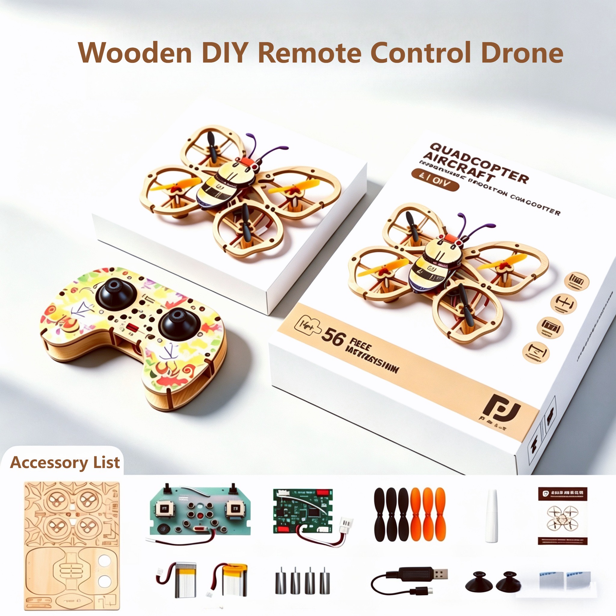 2026 New Wooden DIY Assembled  - Drone Gimbal Controller incelemesi ve fiyatı