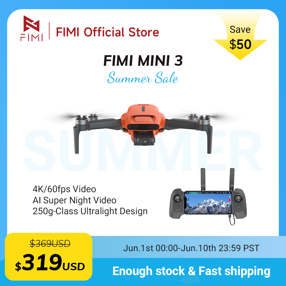 FIMI MINI 3 Camere drone 4K 60 - Drone Gimbal 3 Axis incelemesi ve fiyatı